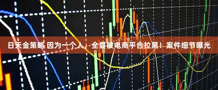 日天金策略 因为一个人，全县被电商平台拉黑！案件细节曝光
